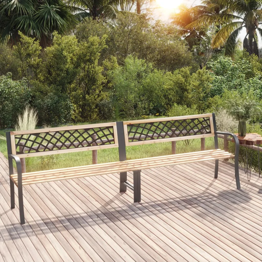 vidaXL Panca da Giardino Doppia 238 cm in Legno di Abete Cinese