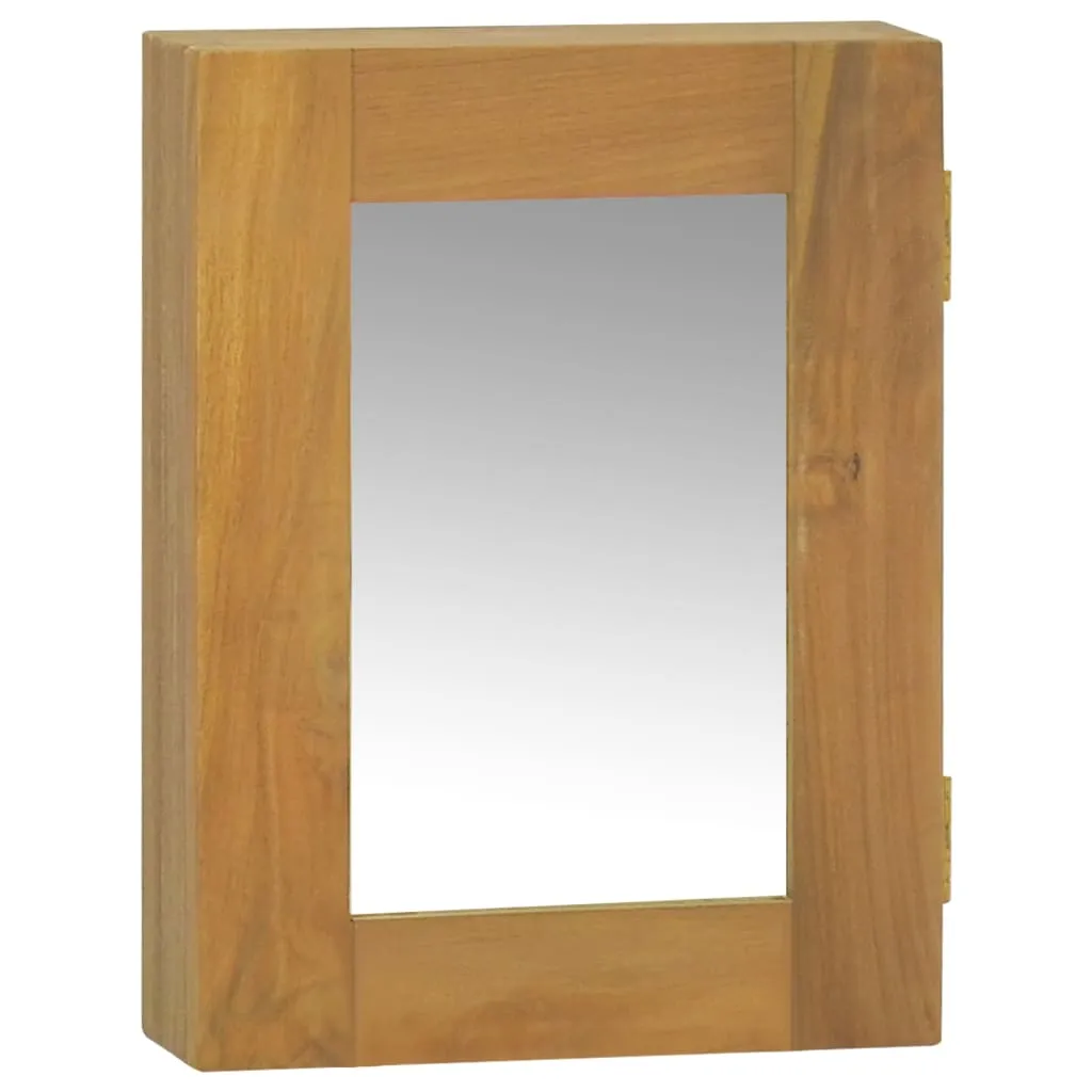 vidaXL Mobile a Specchio 30x10x40 cm in Legno Massello di Teak