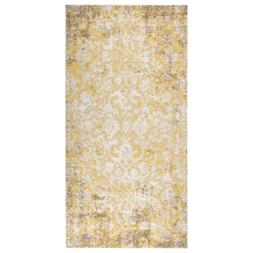 vidaXL Tappeto da Esterni a Tessitura Piatta 100x200 cm Giallo