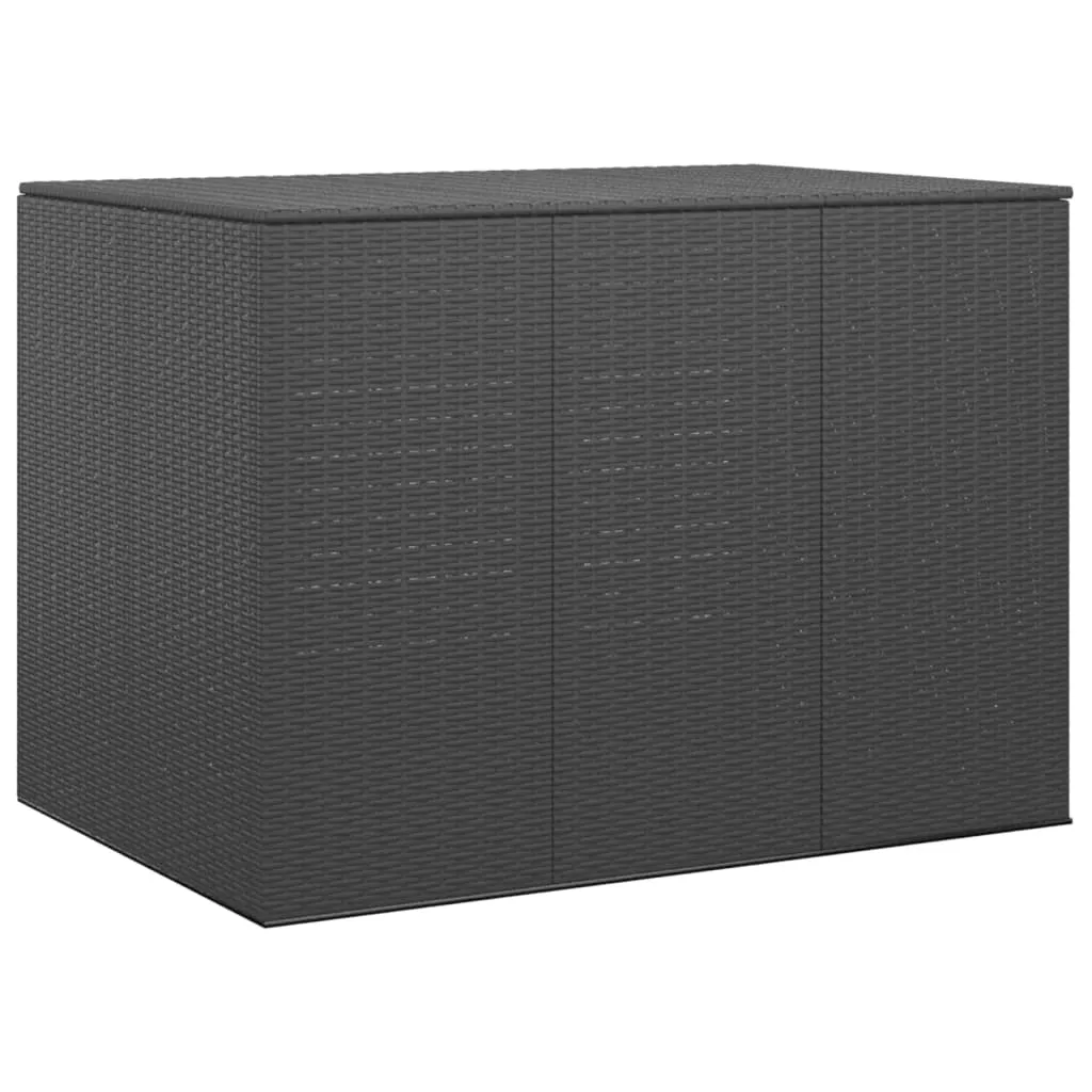 vidaXL Contenitore da Giardino in Rattan PE 145x100x103 cm Nero