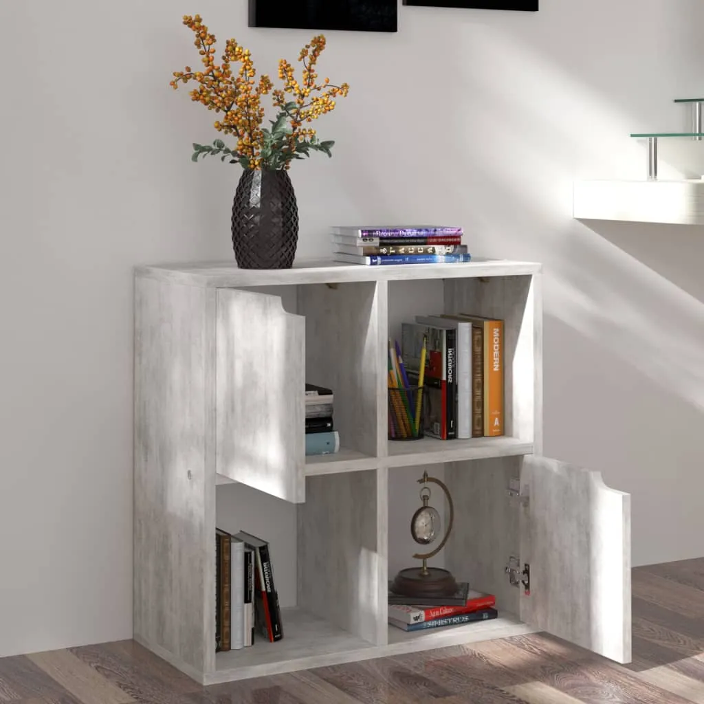 vidaXL Libreria Cemento 60x27,5x59,5 cm in Legno Multistrato