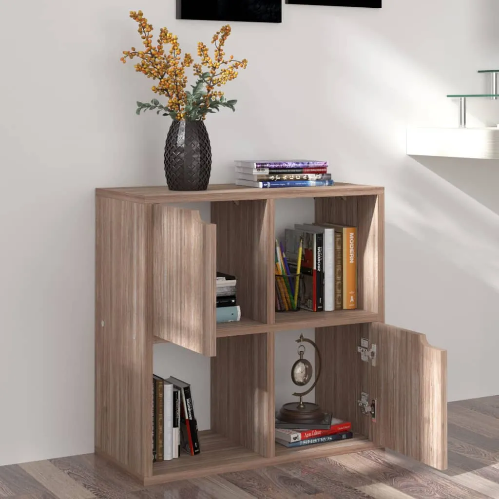 vidaXL Libreria Grigio Rovere Sonoma 60x27,5x59,5cm Legno Multistrato