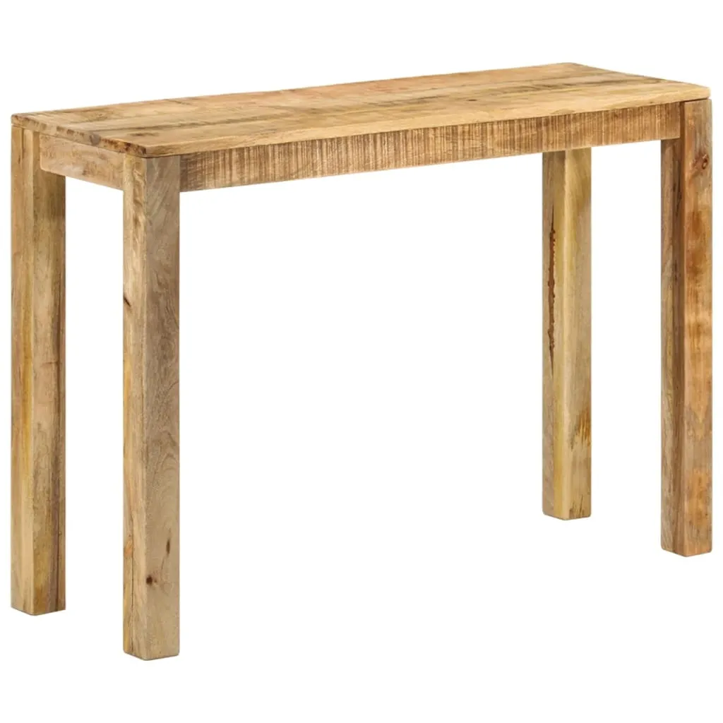 vidaXL Tavolo Consolle 110x35x76 cm in Legno Massello di Mango Grezzo 