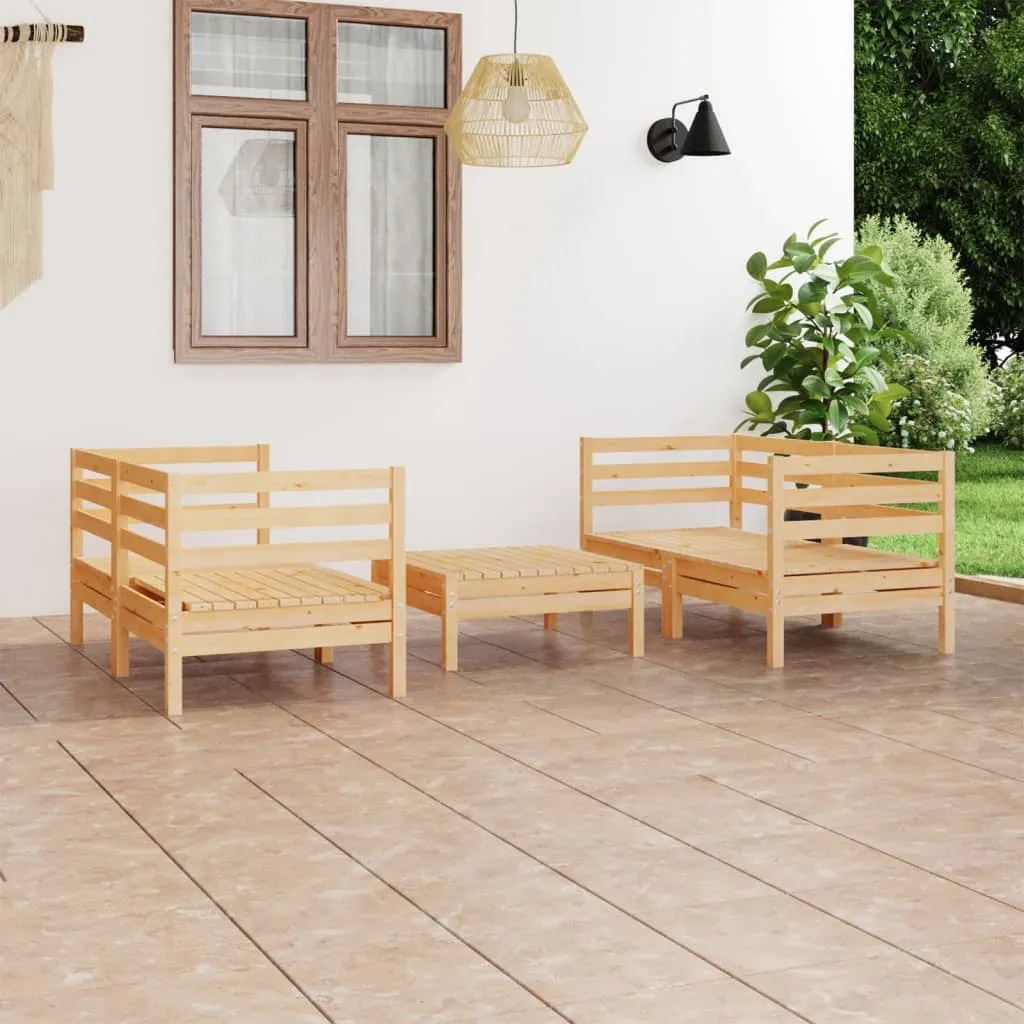 vidaXL Set Divani da Giardino 5 pz in Legno Massello di Pino