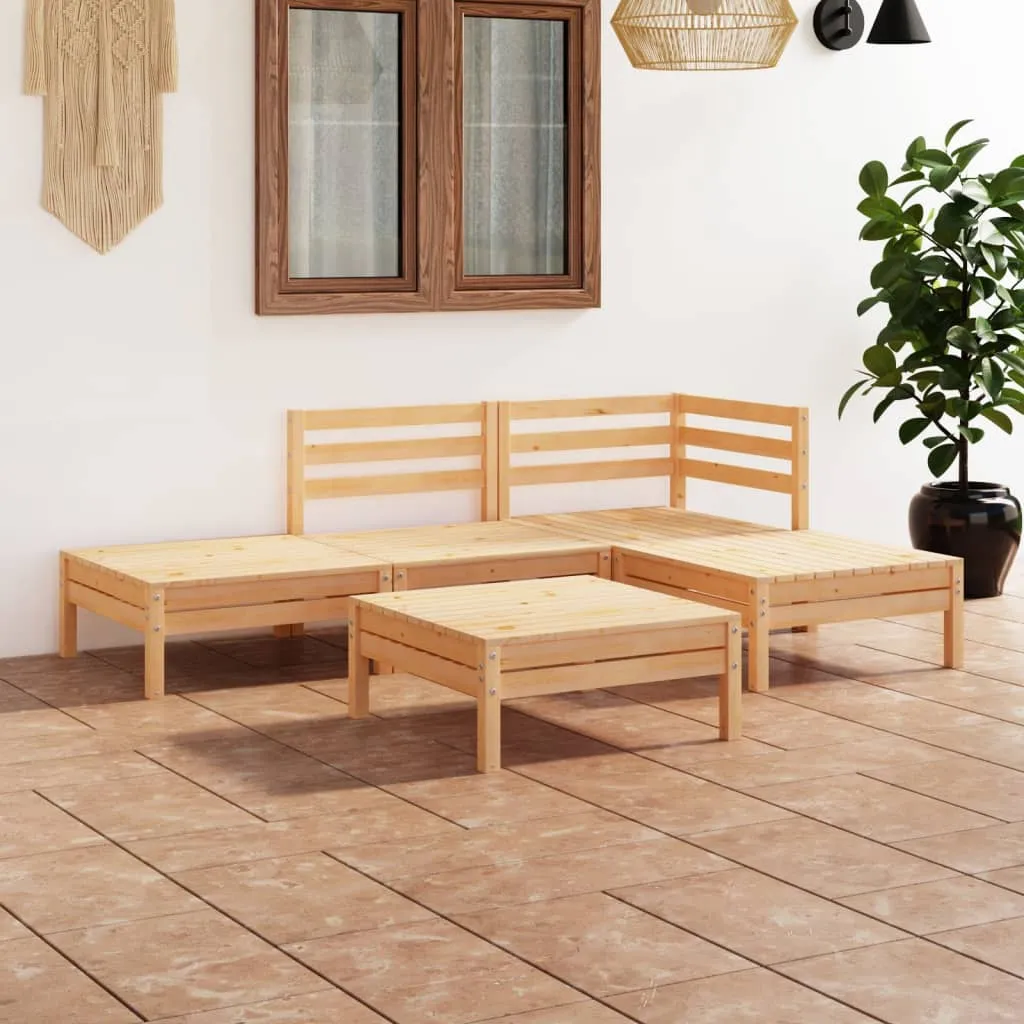 vidaXL Set Salotto da Giardino 5 pz in Legno Massello di Pino