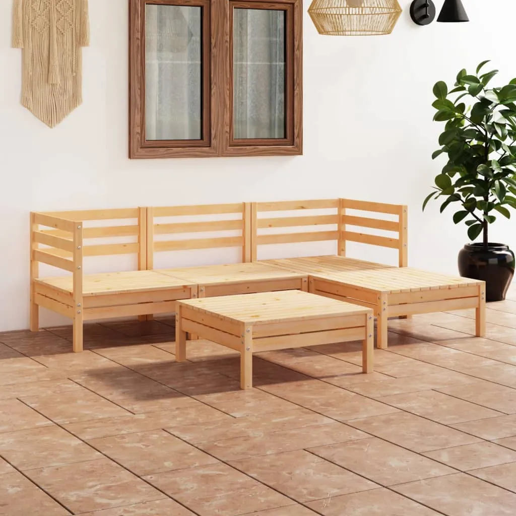 vidaXL Set Salotto da Giardino 5 pz in Legno Massello di Pino