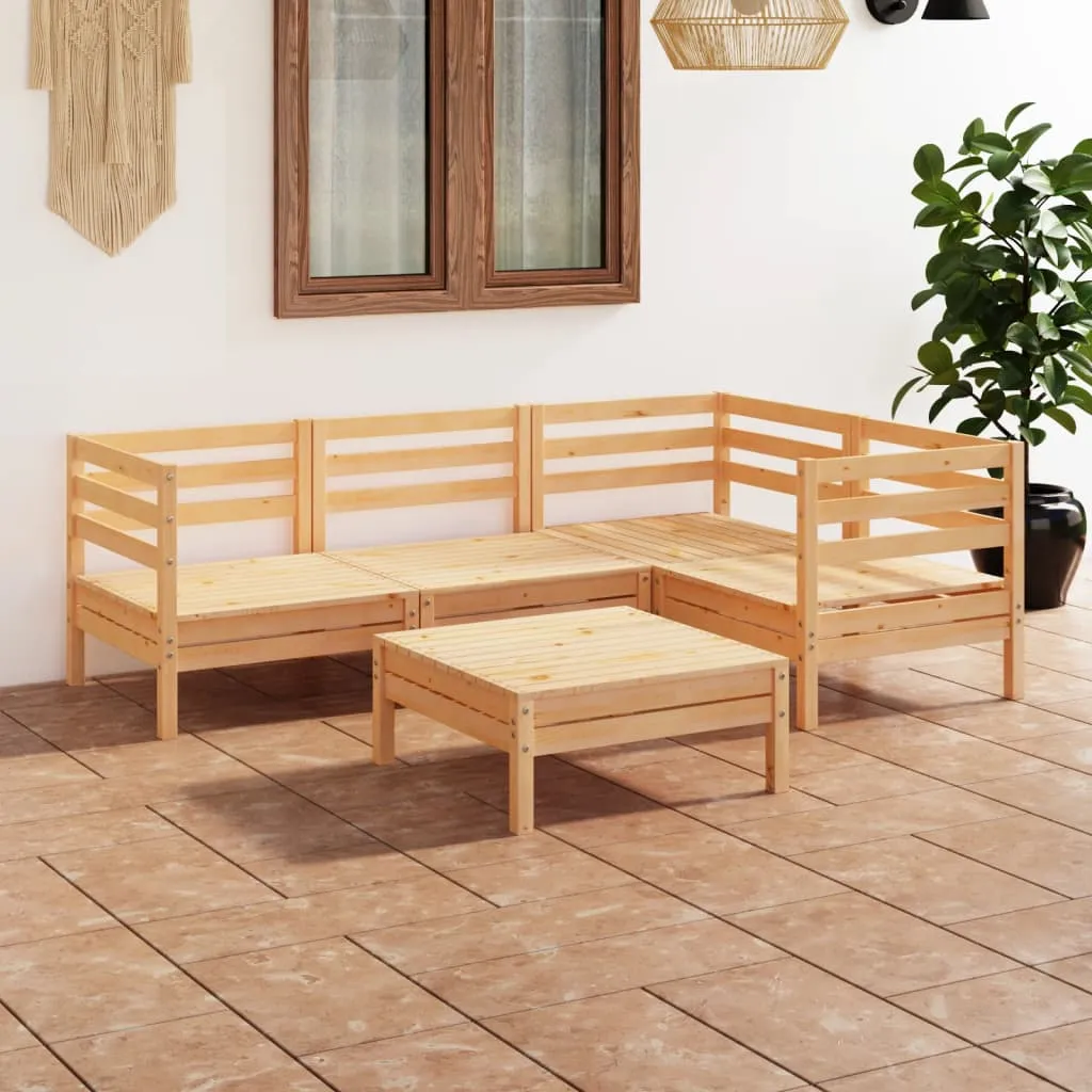 vidaXL Set Salotto da Giardino 5 pz in Legno Massello di Pino