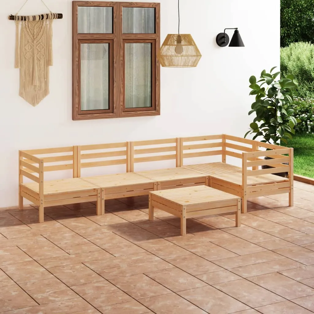 vidaXL Set Salotto da Giardino 6 pz in Legno Massello di Pino