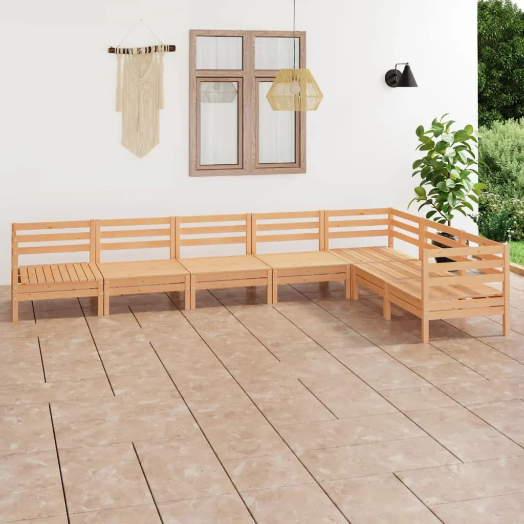 vidaXL Set Salotto da Giardino 7 pz in Legno Massello di Pino