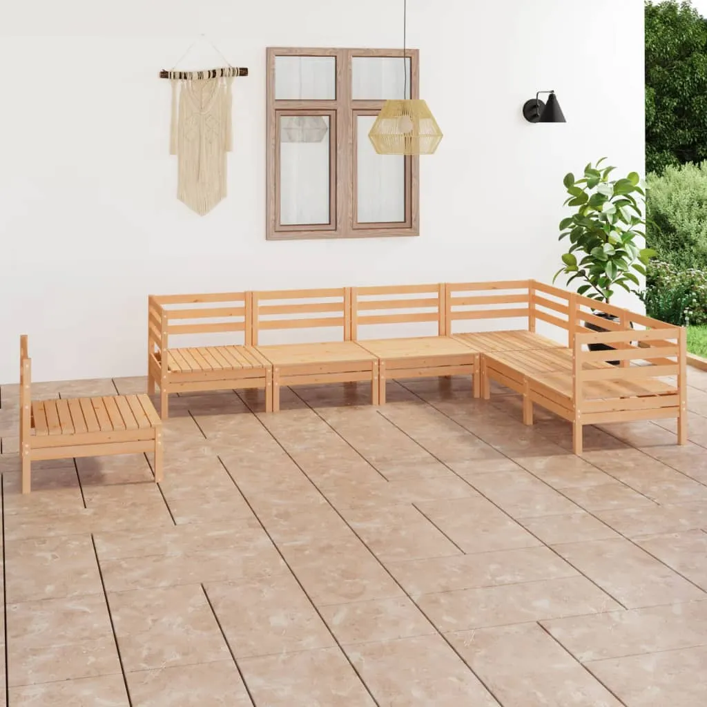 vidaXL Set Salotto da Giardino 7 pz in Legno Massello di Pino