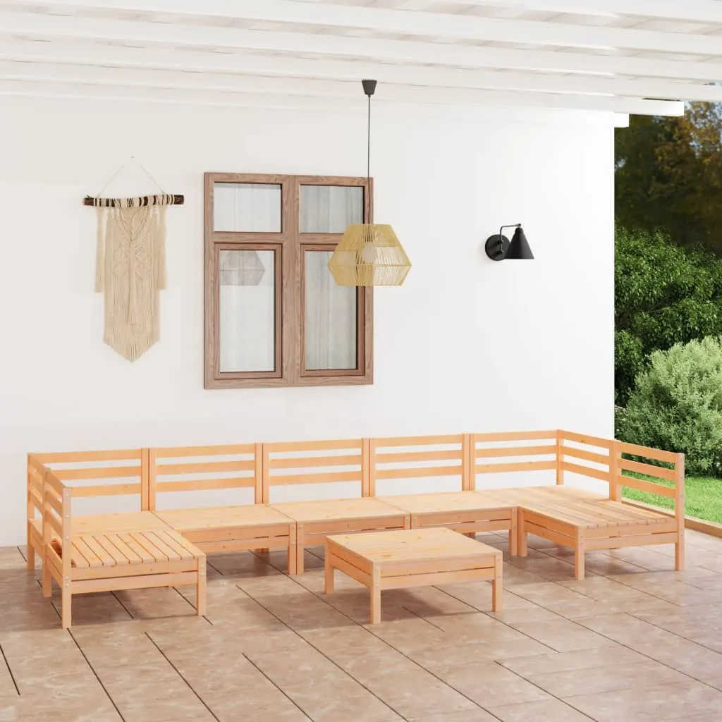 vidaXL Set Salotto da Giardino 8 pz in Legno Massello di Pino