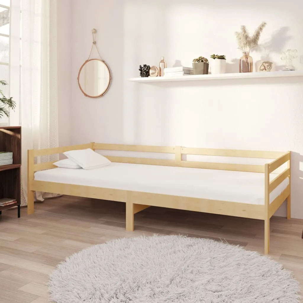 vidaXL Divano Letto con Materasso 90x200 cm Legno Massello di Pino