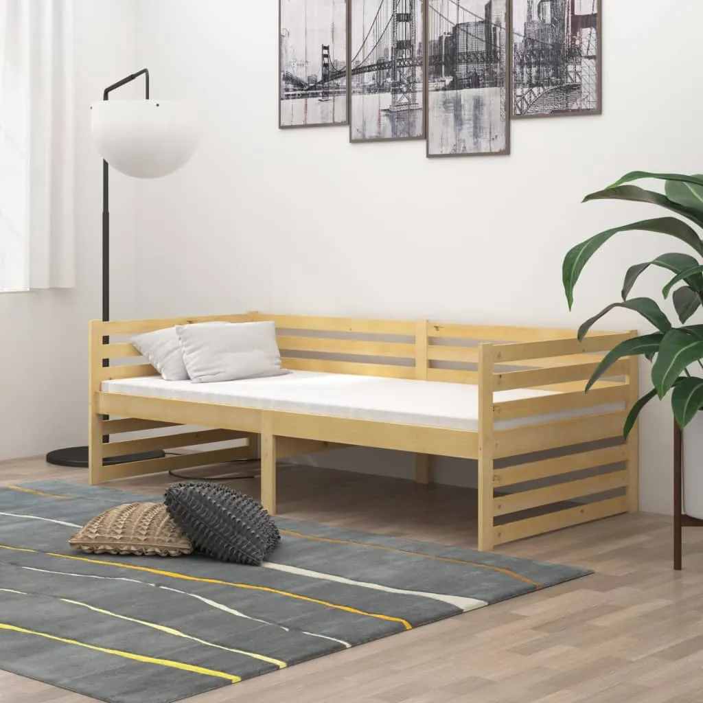 vidaXL Divano Letto con Materasso 90x200 cm Legno Massello di Pino