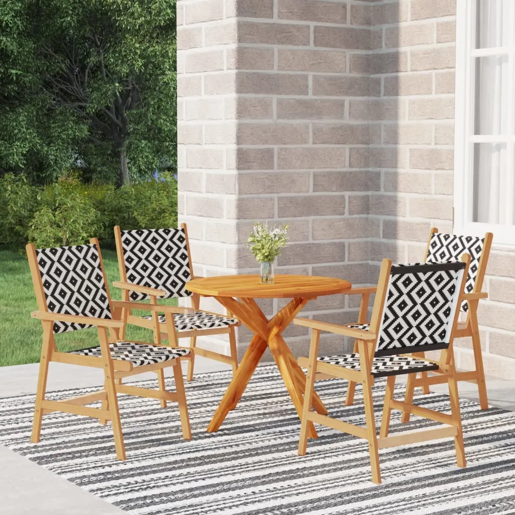 vidaXL Set Mobili da Pranzo per Giardino 5 pz Legno Massello di Acacia