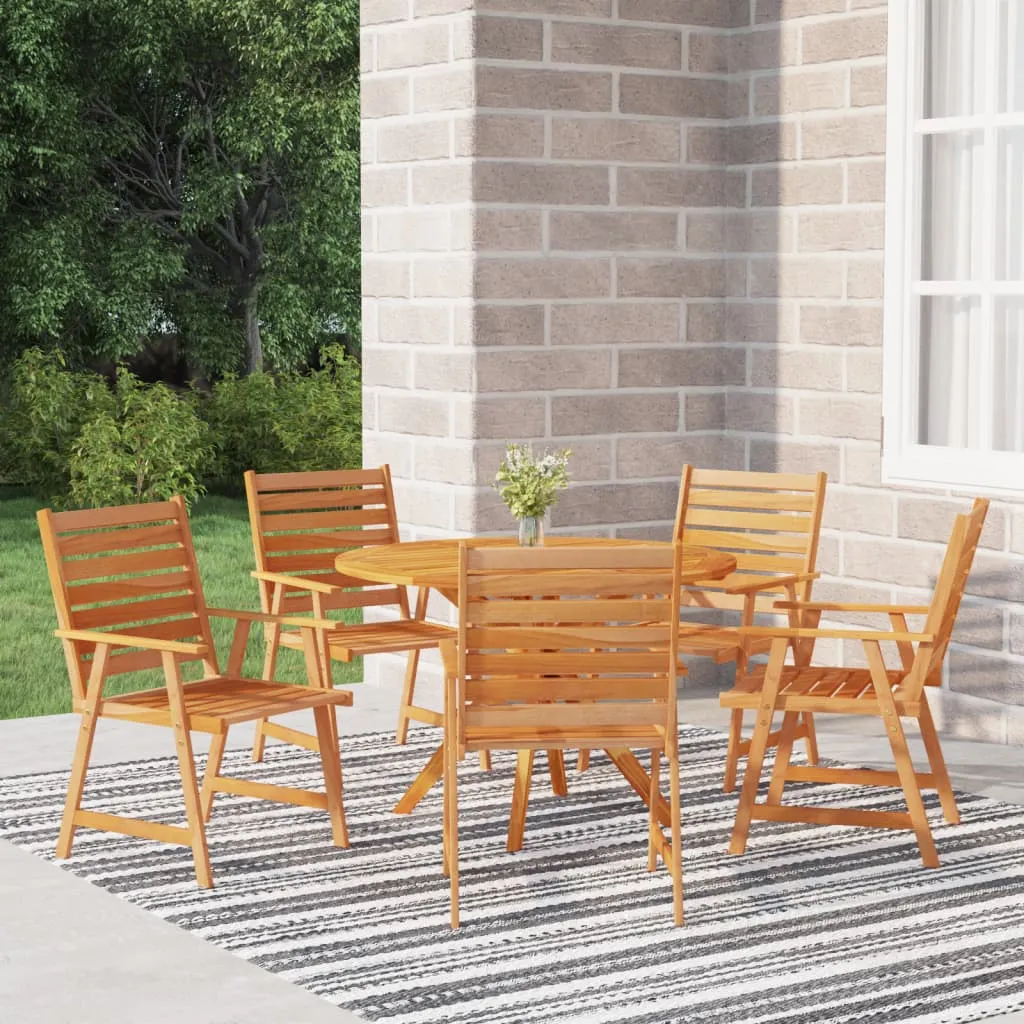 vidaXL Set Mobili da Pranzo per Giardino 6 pz Legno Massello di Acacia