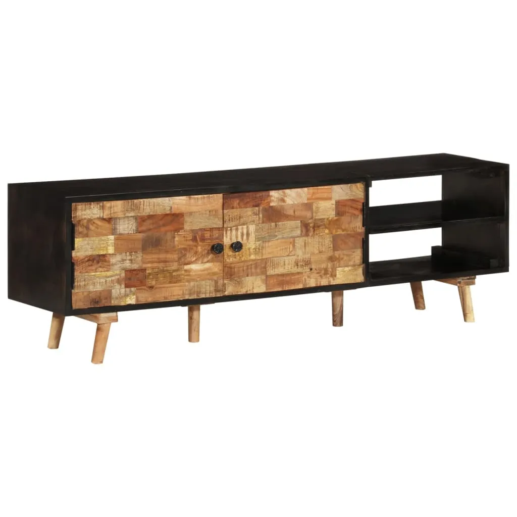 vidaXL Mobile TV 140x30x45 cm Legno Mango Grezzo e Massello d'Acacia