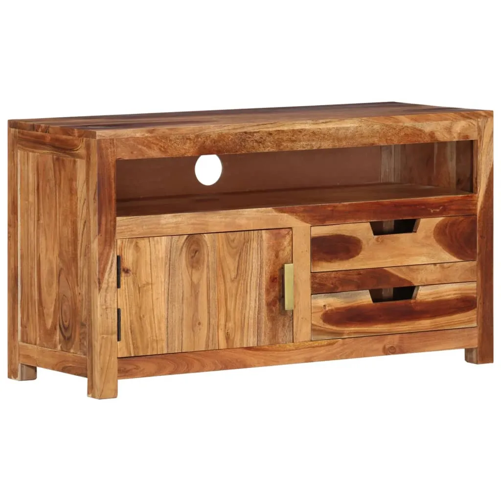 vidaXL Mobile Porta TV 90x34,5x50 cm in Legno Massello di Acacia