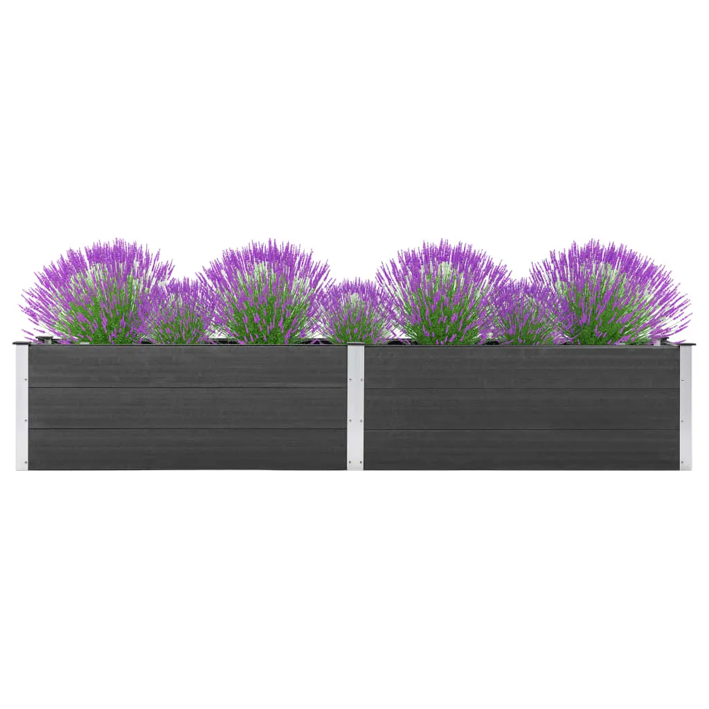 vidaXL Fioriera Rialzata da Giardino 200x50x54 cm in WPC Grigio