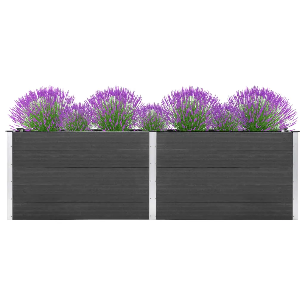 vidaXL Fioriera Rialzata da Giardino 200x100x91 cm in WPC Grigio