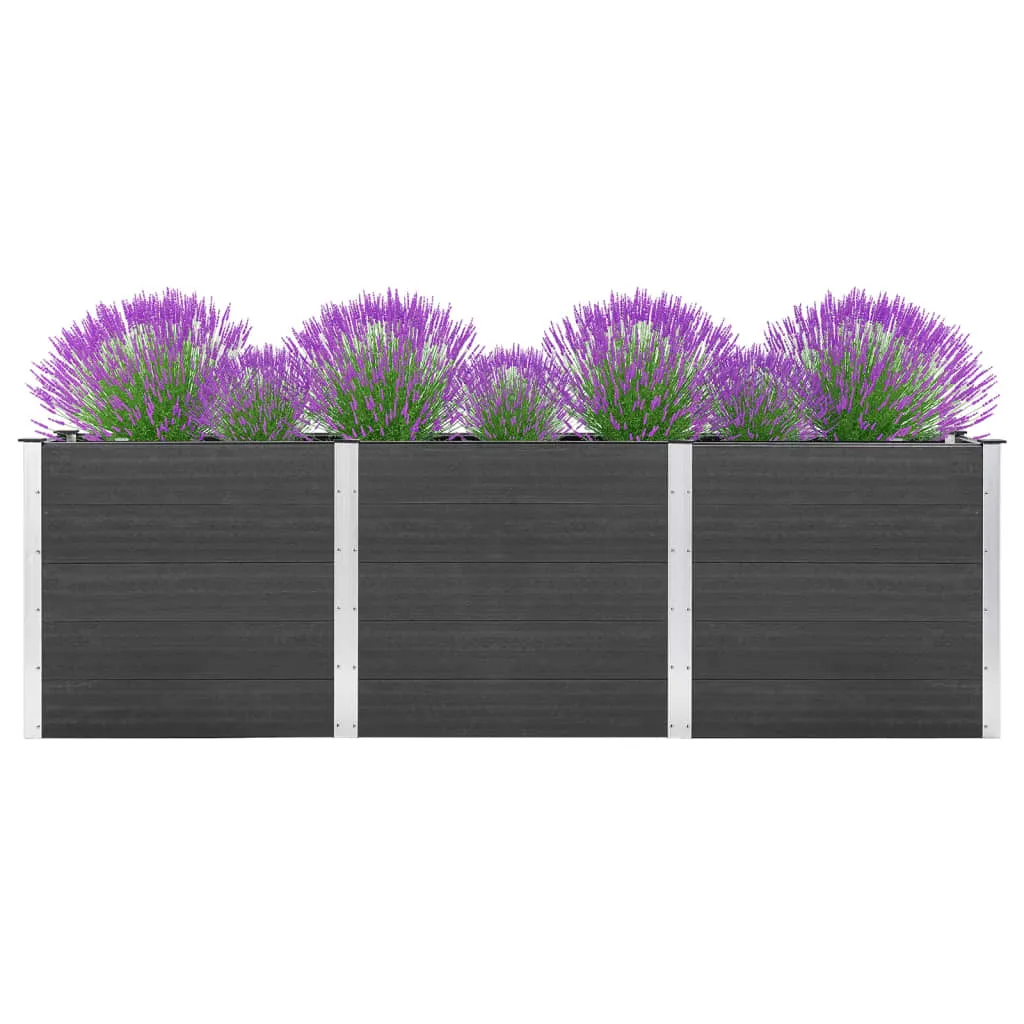 vidaXL Fioriera Rialzata da Giardino 300x100x91 cm in WPC Grigio