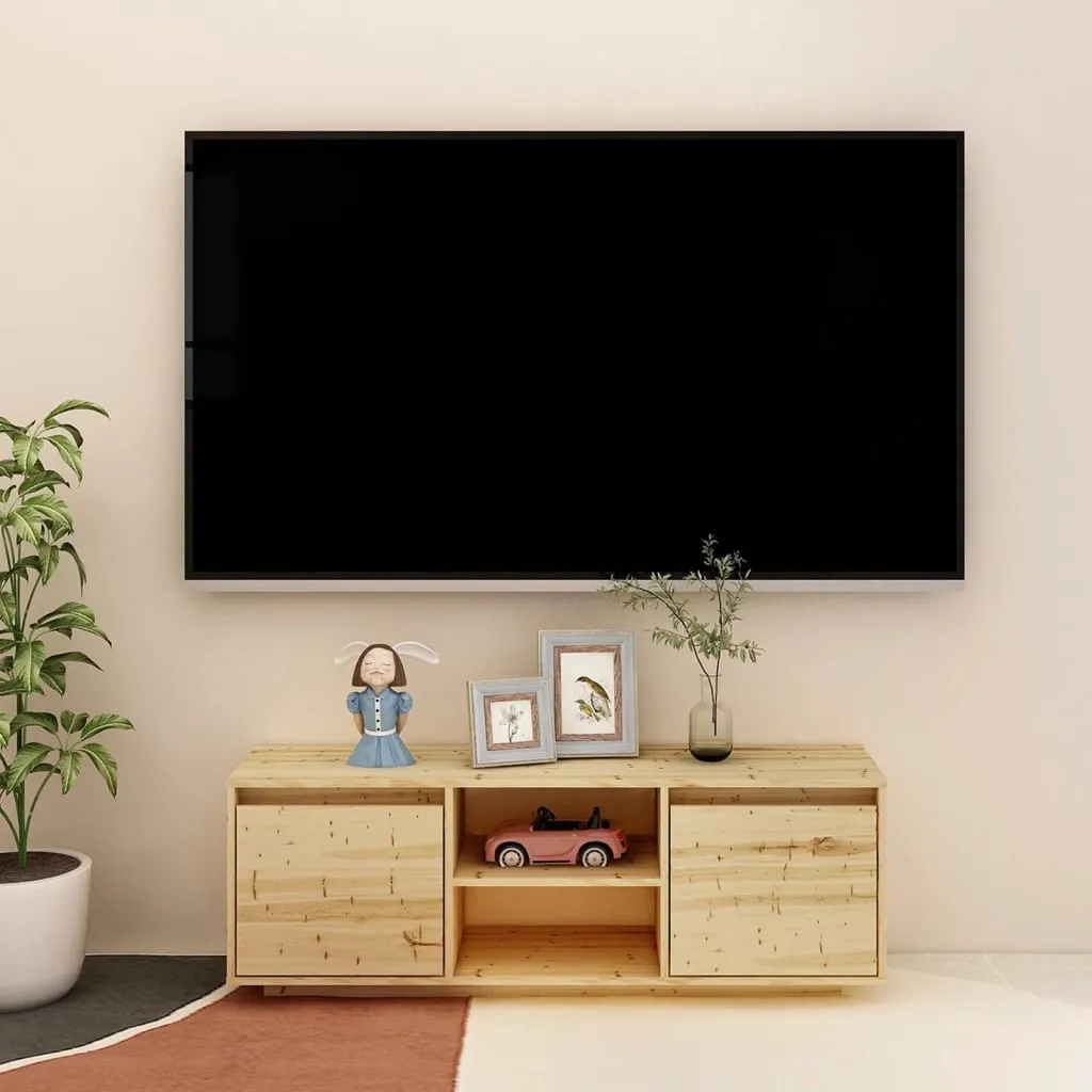 vidaXL Mobile Porta TV 110x30x40 cm in Legno Massello di Abete