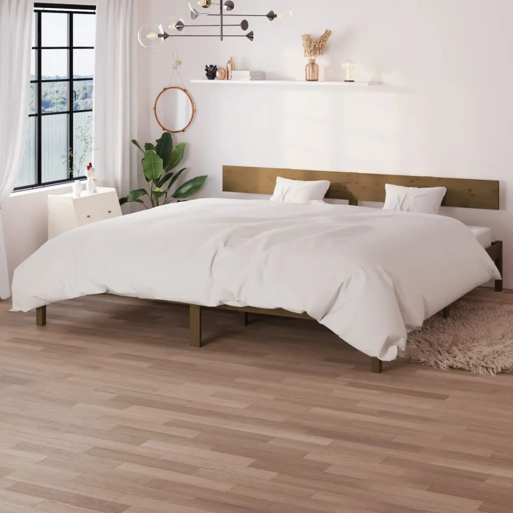 vidaXL Giroletto Marrone Miele in Legno Massello di Pino 200x200 cm