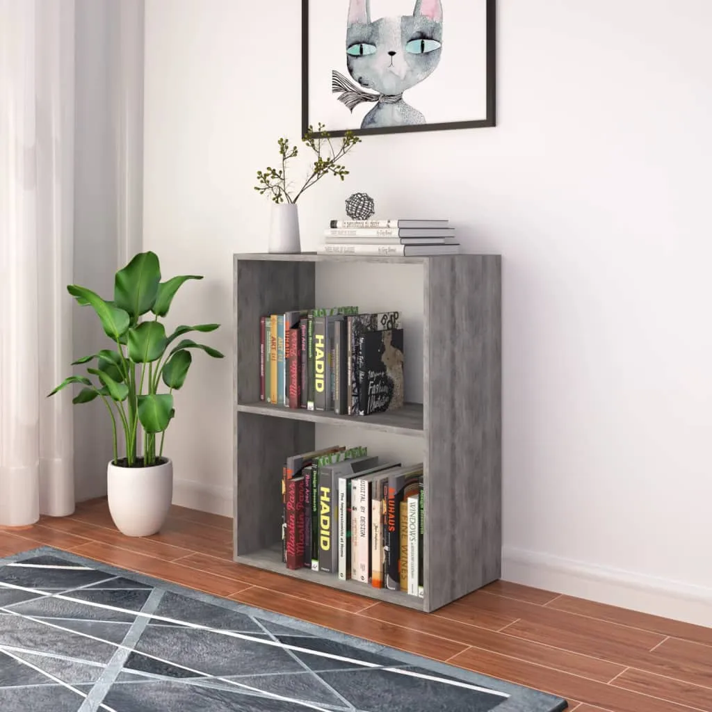 vidaXL Libreria in Legno Multistrato 60x31x78 cm Cemento