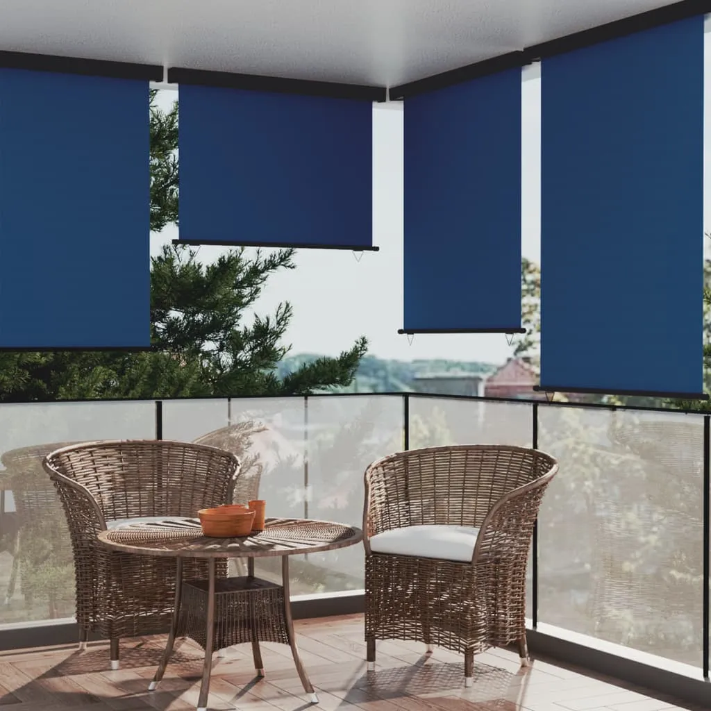 vidaXL Tendalino Laterale per Balcone 122x250 cm Blu