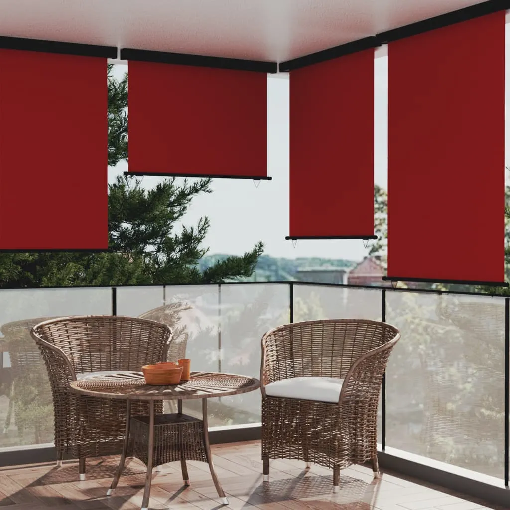 vidaXL Tendalino Laterale per Balcone 122x250 cm Rosso