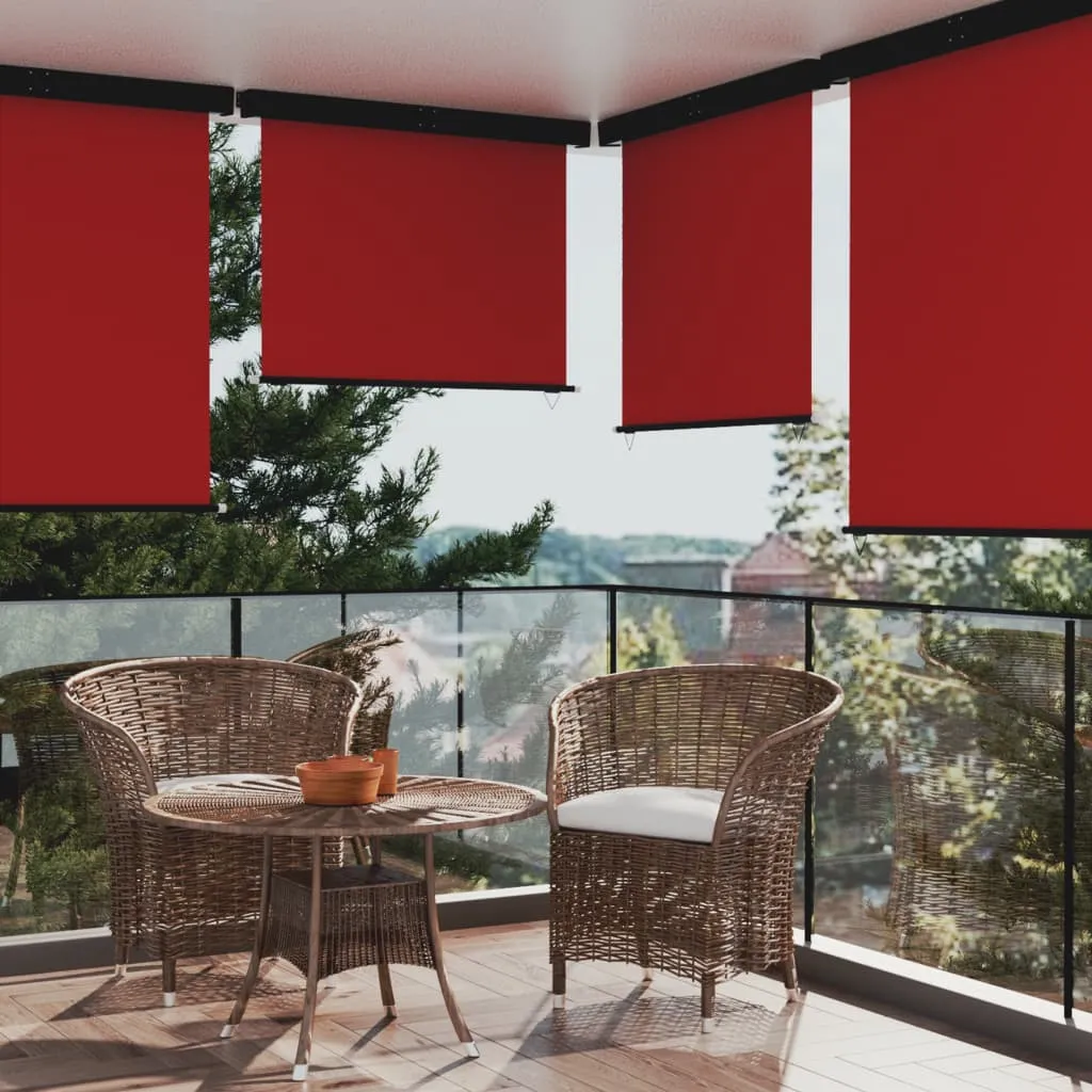 vidaXL Tendalino Laterale per Balcone 145x250 cm Rosso