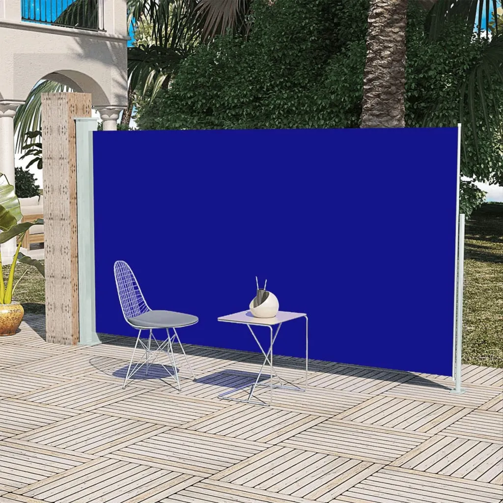 vidaXL Tenda Laterale Retrattile per Patio 160x300 cm Blu