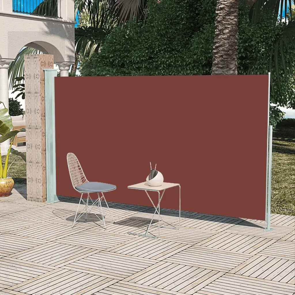 vidaXL Tenda Laterale Retrattile per Patio 160x300 cm Marrone