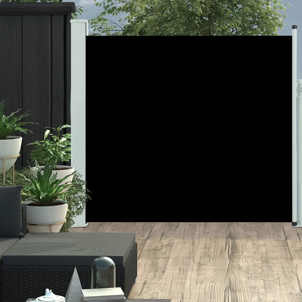 vidaXL Tenda Laterale Retrattile per Patio 170x300 cm Nera