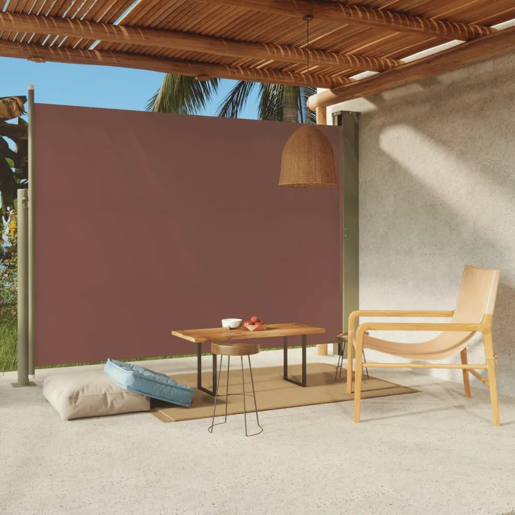 vidaXL Tenda Laterale Retrattile per Patio 220x300 cm Marrone