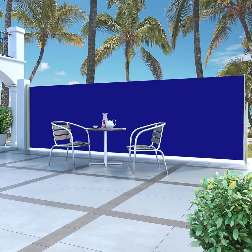 vidaXL Tenda Laterale Retrattile per Patio 160x500 cm Blu