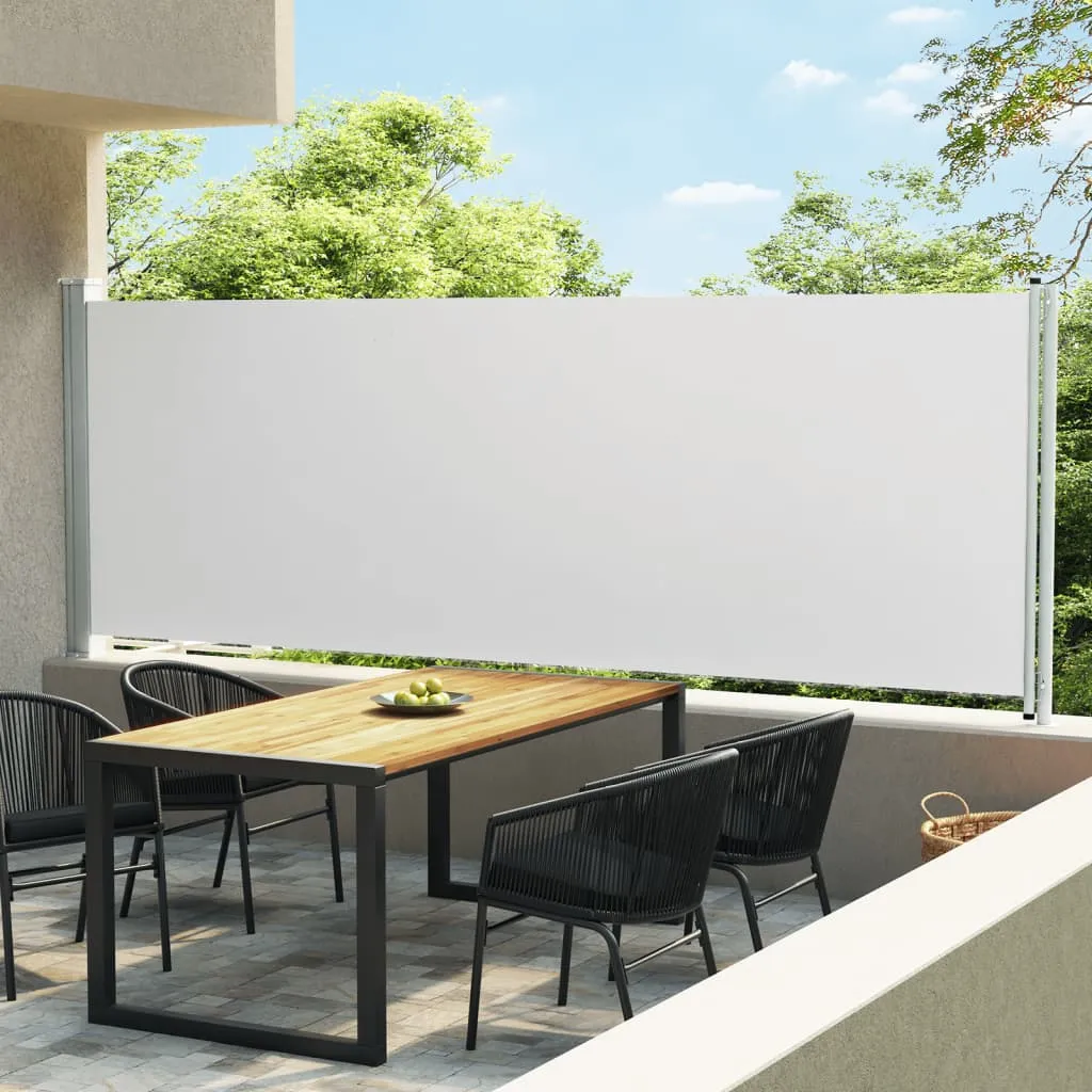 vidaXL Tenda da Sole Laterale Retrattile per Patio 160x600 cm Crema