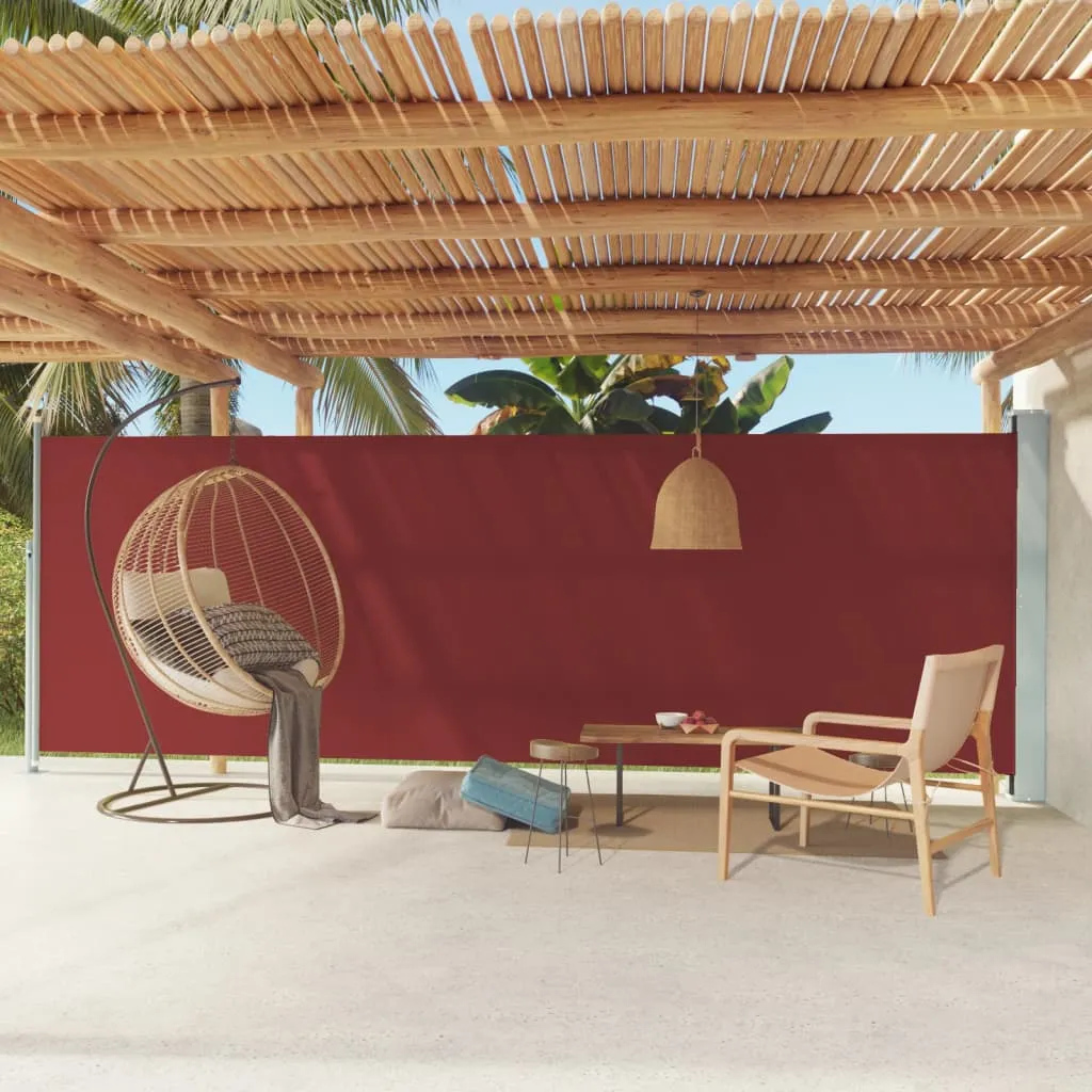 vidaXL Tenda da Sole Laterale Retrattile per Patio 180x600 cm Rossa