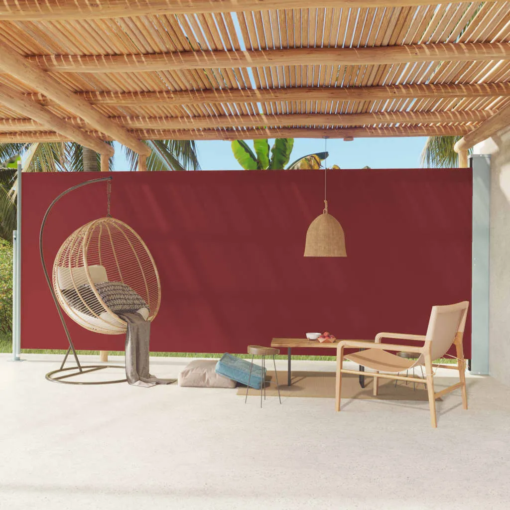 vidaXL Tenda Laterale Retrattile per Patio 220x600 cm Rossa