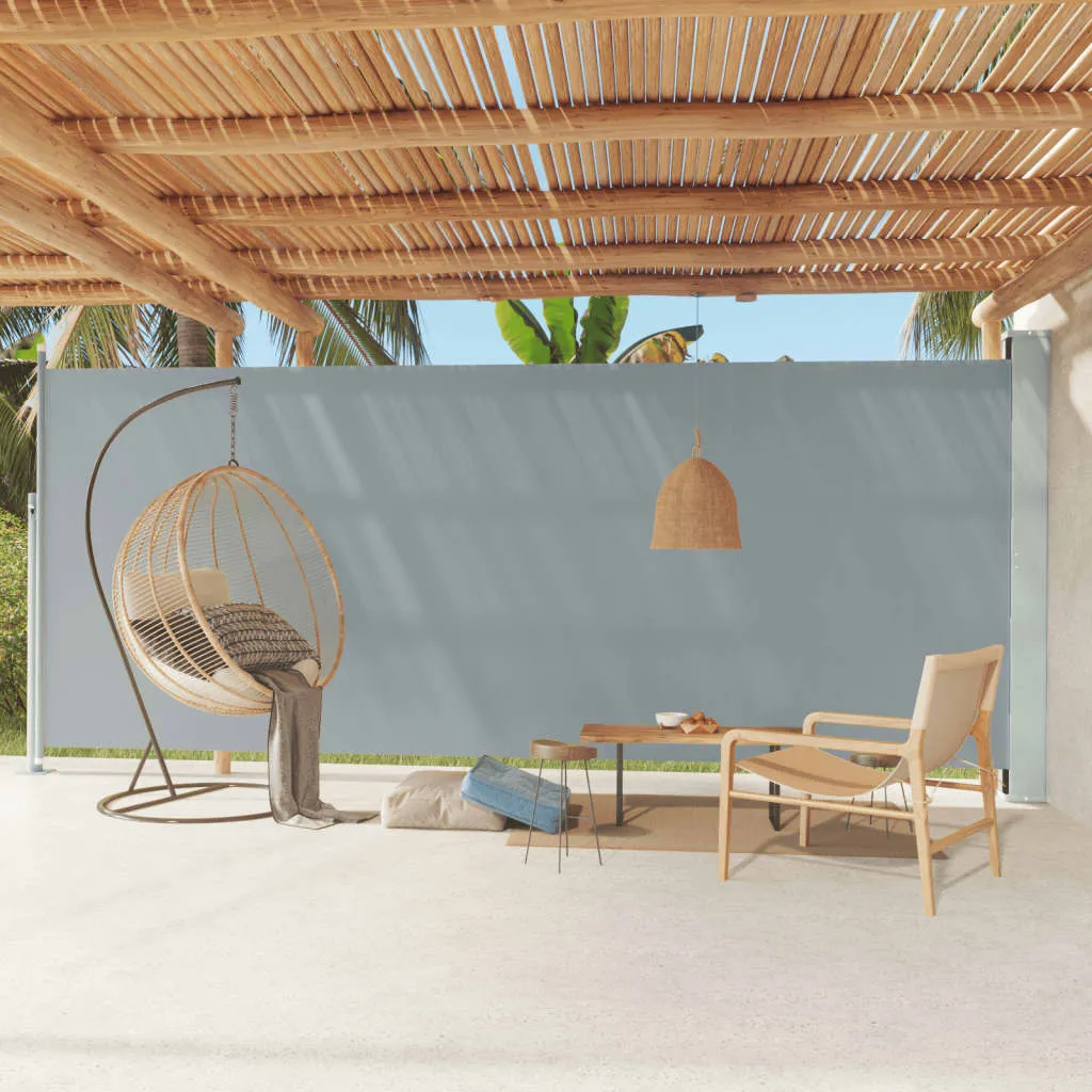 vidaXL Tenda Laterale Retrattile per Patio 220x600 cm Grigia