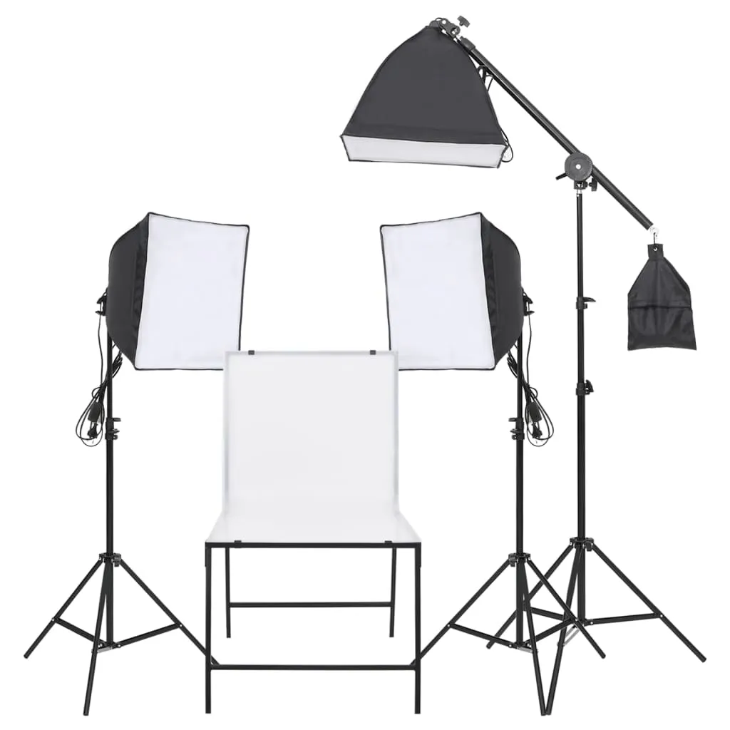 vidaXL Kit di Illuminazione per Studio Fotografico e Tavolo da Ripresa