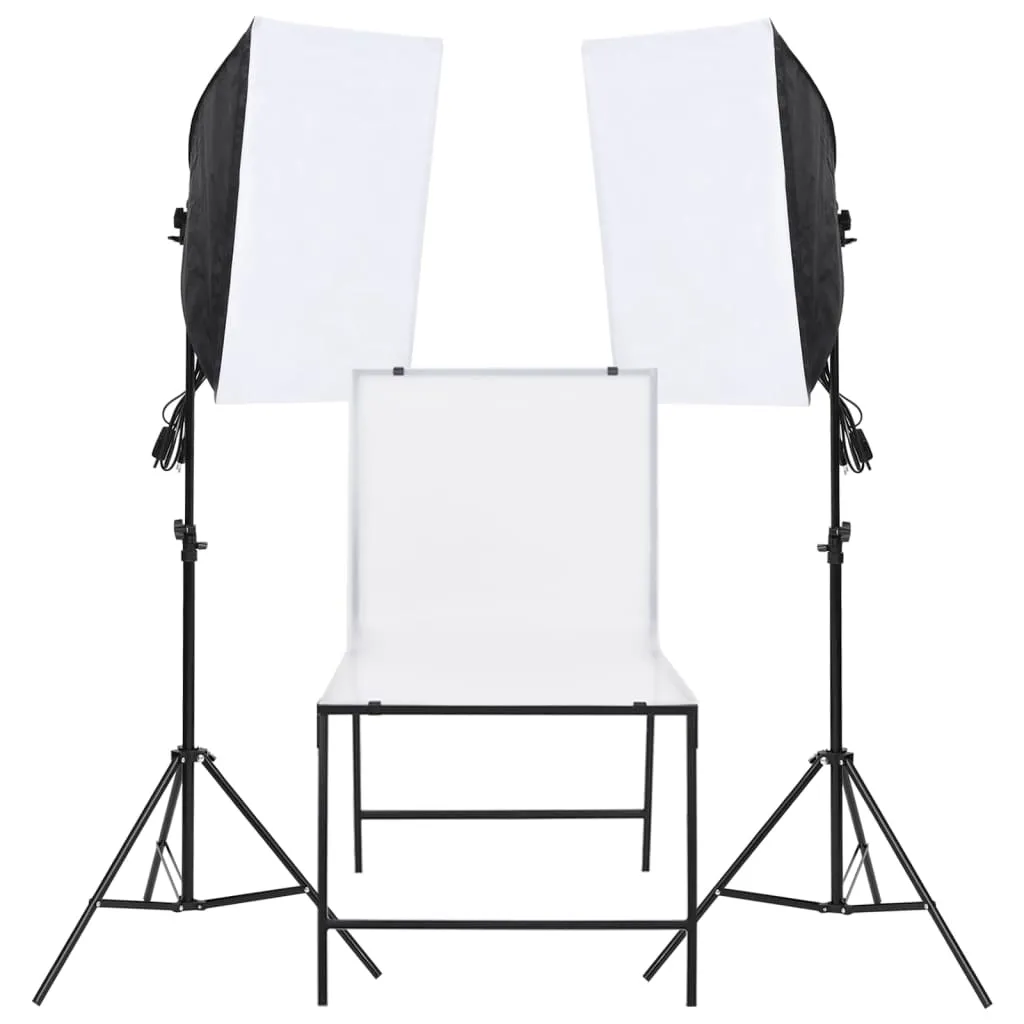 vidaXL Kit di Illuminazione per Studio Fotografico e Tavolo da Ripresa