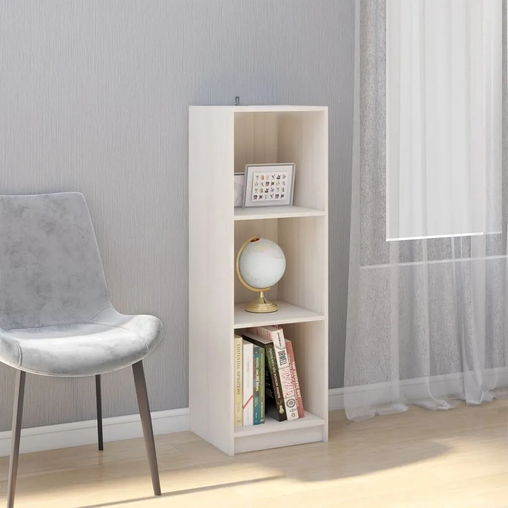 vidaXL Libreria/Divisorio Bianco 36x33x110 cm Legno Massello di Pino