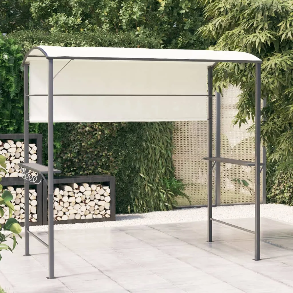 vidaXL Gazebo con Tetto 220x110x200 cm Crema