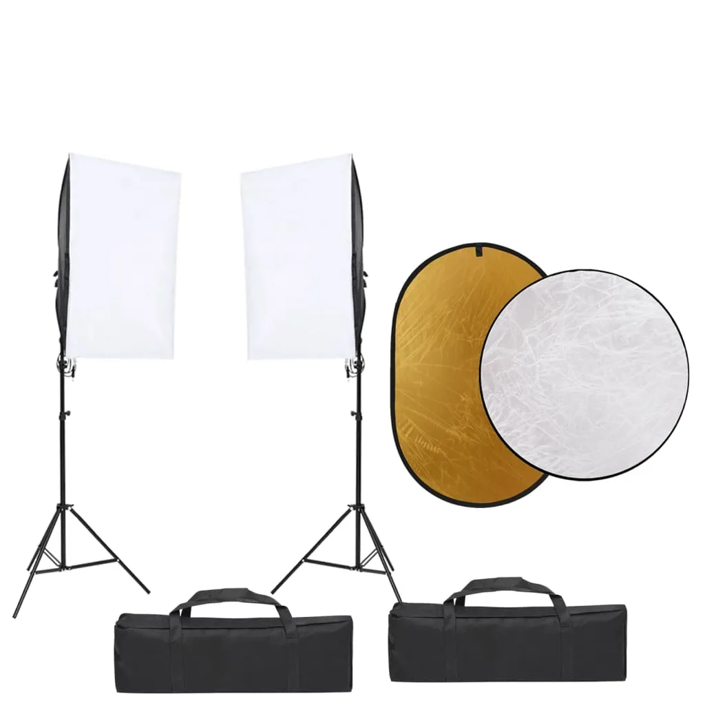 vidaXL Kit per Studio Fotografico con Set Luci e Riflettore