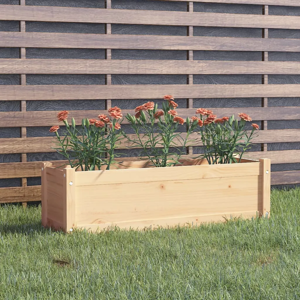 vidaXL Fioriera da Giardino 100x31x31 cm in Legno Massello di Pino