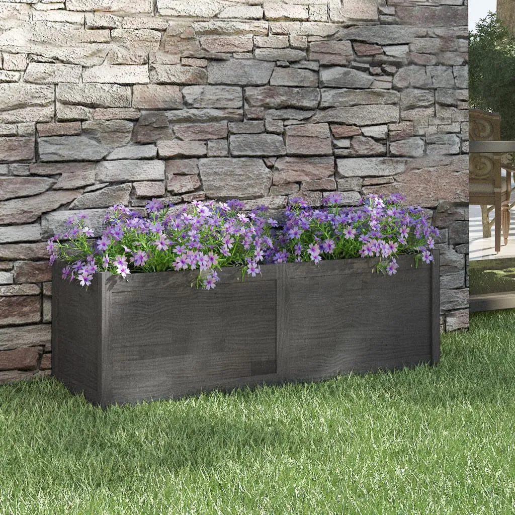 vidaXL Fioriera da Giardino Grigia 150x50x50 cm Legno Massello di Pino