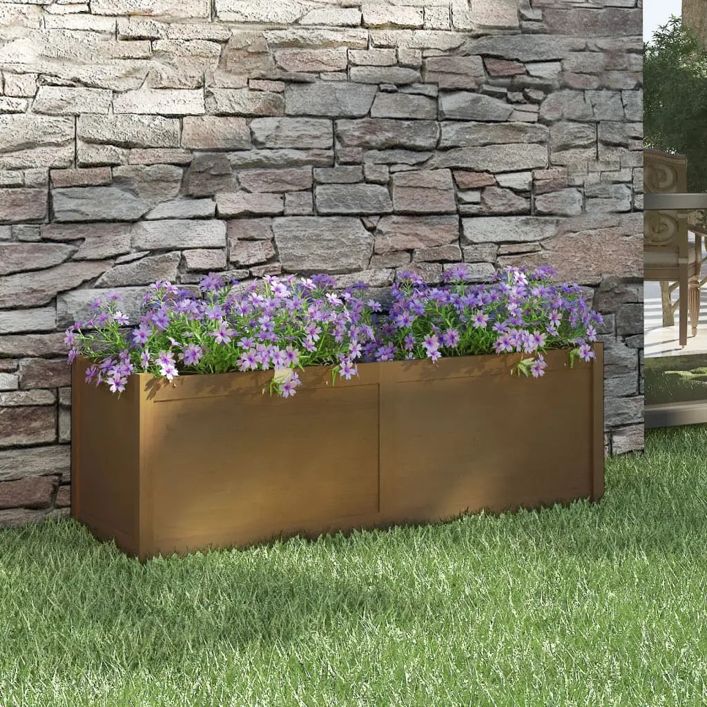 vidaXL Fioriera da Giardino Miele 150x50x50 cm Legno Massello di Pino