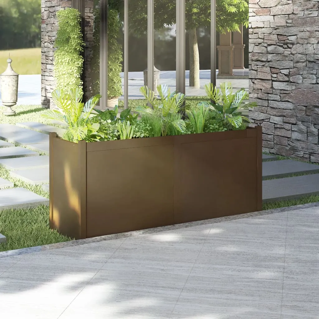 vidaXL Fioriera da Giardino Miele 150x50x70 cm Legno Massello di Pino