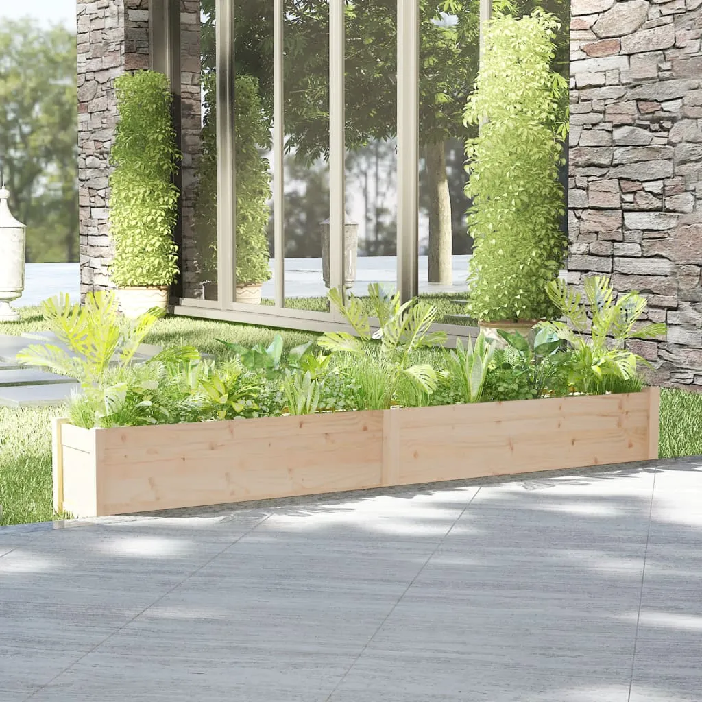 vidaXL Fioriera da Giardino 200x31x31 cm Legno Massello di Pino