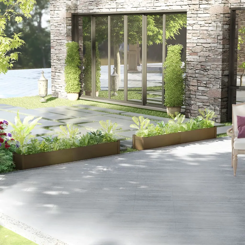 vidaXL Fioriere da Giardino 2 pz Miele 200x31x31 cm in Legno di Pino